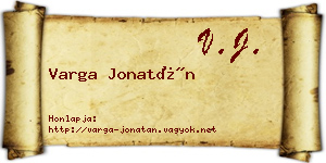 Varga Jonatán névjegykártya