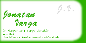 jonatan varga business card
