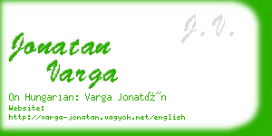 jonatan varga business card